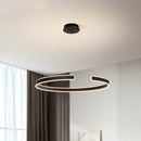 GobekUsa Circle Pendant Chandelier Dimmable LED Lights for Modern Living Room