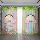GobekUsa Easter Curtains with Pole Pocket, Ideal for Kitchens, Living Rooms, Balconies, Gardens