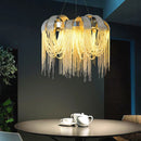 GobekUsa Aluminum Chain Arched Luxury Chandelier for Living Room Dining Room