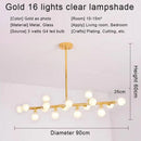 GobekUsa Gold LED Chandelier, Modern Pendant Light for Living Room, Kitchen, Bedroom, Dining Room