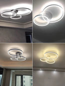 GobekUsa LED Acrylic Chandeliers Up/Down Lights Lusters for Living Room Bedroom Home Decor