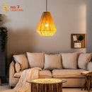 GobekUsa Japanese Hemp Rope Pendant Lights for Zen Art Living Room Decor