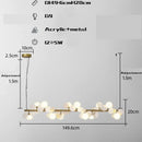GobekUsa Gold Metal G9 LED Pendant Chandelier with Acrylic Flower Decor
