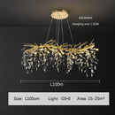 GobekUsa Golden Branch Ceiling Crystal Chandelier – Luxury Indoor Lighting Fixture