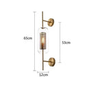 GobekUsa Brass Glass Wall Lamp for Bedroom, Living Room, Aisle - Nordic Design