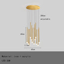 GobekUsa LED Chandelier: Modern Minimalist Gold Black Wire Adjustable Light Fixture for Dining Room