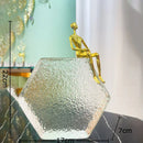 GobekUsa Golden Figures Sculpture: Modern Desk Ornament for Room Aesthetics