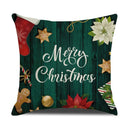 GobekUsa Christmas Deer Linen Cushion Cover - Home Decor Sofa Pillowcase