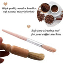 GobekUsa Coffee Machine Cleaning Brush Set: Wooden Grinder & Nylon Espresso Brushes