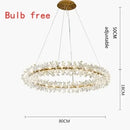 GobekUsa Crystal Flower Chandelier: Luxury LED Ceiling Light for Home Decor, Living Room, Bedroom