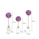 GobekUsa Amethyst Flower Metal Sculpture for Decorative Handicraft Art