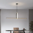GobekUsa Black LED Ceiling Chandelier with Remote Control for Modern Minimalist Home Decor