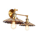 GobekUsa Industrial Retro LED Wall Lamp with Two Heads and Pull Chain Switch