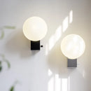 GobekUsa Glass Ball Wall Sconce Light: Metal Base, G9 Bulb