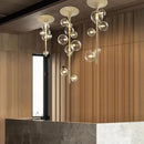 GobekUsa LED Bubble Chandelier Clear Glass Ball Pendant Lamp for Dining Room & Bar