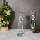 GobekUsa Blue Diamond Crystal Glass Candle Holder Candelabrum