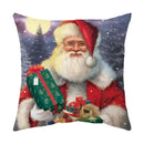 GobekUsa Christmas Sofa Pillow Cover Home Decor Throw Pillowcase Santa Claus Printed