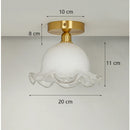 GobekUsa Antique Glass Ceiling Light: Elegant French Design, Unique Modern Brass Luminaria