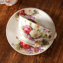 GobekUsa Elegant Floral Ceramic Cup & Saucer Set