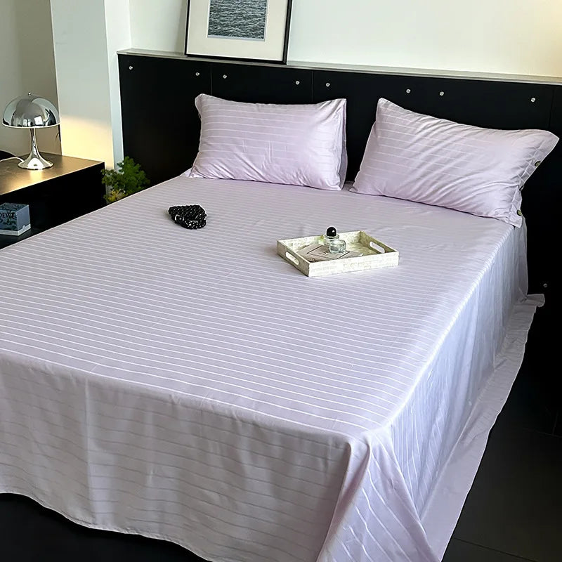GobekUsa Luxe Cotton Satin Stripe Bed Sheet Set with 2 Pillowcase, photo 7 of 30