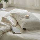 GobekUsa 100% Cotton Foam Yarn Bedding Set with Solid Color Jacquard Design