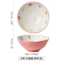GobekUsa 7" Hand-Painted Ceramic Ramen Bowl - Large Noodle Bowl for Home & Restaurant