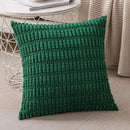 GobekUsa Corduroy Striped Pillow Cover 18x18 Inch Luxury Cushion Case for Living Room