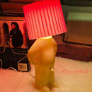 GobekUsa LED Pleats Table Lamp: Unique Bedroom Night Light for Reading, Kids Gift
