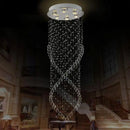 GobekUsa Crystal Chandelier: LED Light Fixture for Villa Hall Stairs.