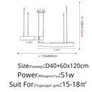 GobekUsa LED Chandelier: Modern Indoor Lighting for Bedroom, Living Room, Study Hall