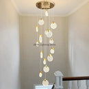 GobekUsa Bubble Crystal Ceiling Pendant Light, LED Villa Staircase Hanging Lamps