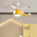GobekUsa Helicopter Ceiling Fan Chandeliers: Nordic Creative Kids Room Decor Lamp