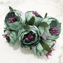 GobekUsa Blue Flower Cherry Stamen Berries Bundle for DIY Christmas Wedding Decor