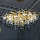 GobekUsa Crystal Tree Branch Chandelier: Luxury LED Pendant Light for Elegant Living Spaces