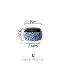 GobekUsa Blue Ceramics Kitchen Seasoning Set