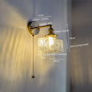 GobekUsa Glass Copper LED Wall Lamp Modern Corridor Bedside Light