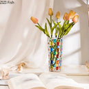GobekUsa Glass Vase Flower Pots Modern Crafts Artificial Flowers Vases Multiple Styles