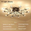 GobekUsa Crystal Ceiling Chandelier LED Light Fixture for Living Room Bedroom Kitchen