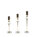 GobekUsa Crystal Glass Candlestick Holder - Elegant Home Décor Accessory