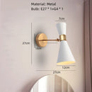 GobekUsa LED Rotatable Wall Lamp Gold Black White Metal Sconce E27 Bulb