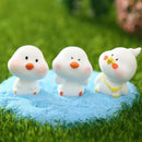GobekUsa Chick Doll Figurines Miniature Fairy House Decor Hen Luminous Animals Statue