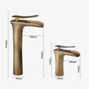 GobekUsa Antique Bronze Waterfall Bathroom Faucet with Hot & Cold Mixer Tap