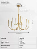 GobekUsa Brass Chandelier: Stylish Pendant Lights for Dining Room, Living Room, Kitchen Island & Bedroom