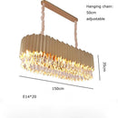 GobekUsa Crystal Water Droplet Pendant Lights: Elegant LED Dimmable Lamps for Dining Room Foyer