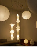 GobekUsa Akari Rice Paper Pendant Lamp for Living Room Bedroom - Wabi Sabi Design