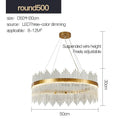 GobekUsa Crystal Rod Round Chandelier: Modern Nordic Light for Living Room, Bedroom, Dining Room, Kitchen