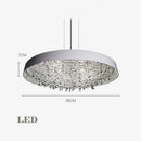 GobekUsa Clear Crystal Pendant Light Chandelier for Living Room & Bedroom