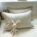 GobekUsa Korean Floral Cotton Pillowcase 40x60cm, 48x74cm, 50x80cm, Home Cushion Cover