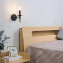 GobekUsa Iron Art Wall Lamp: Retro Black Candle LED Sconces for Living Room, Bedside & Corridor