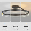 GobekUsa Black Gold Round Chandelier: Modern Design Ceiling Lamp for Home Decoration